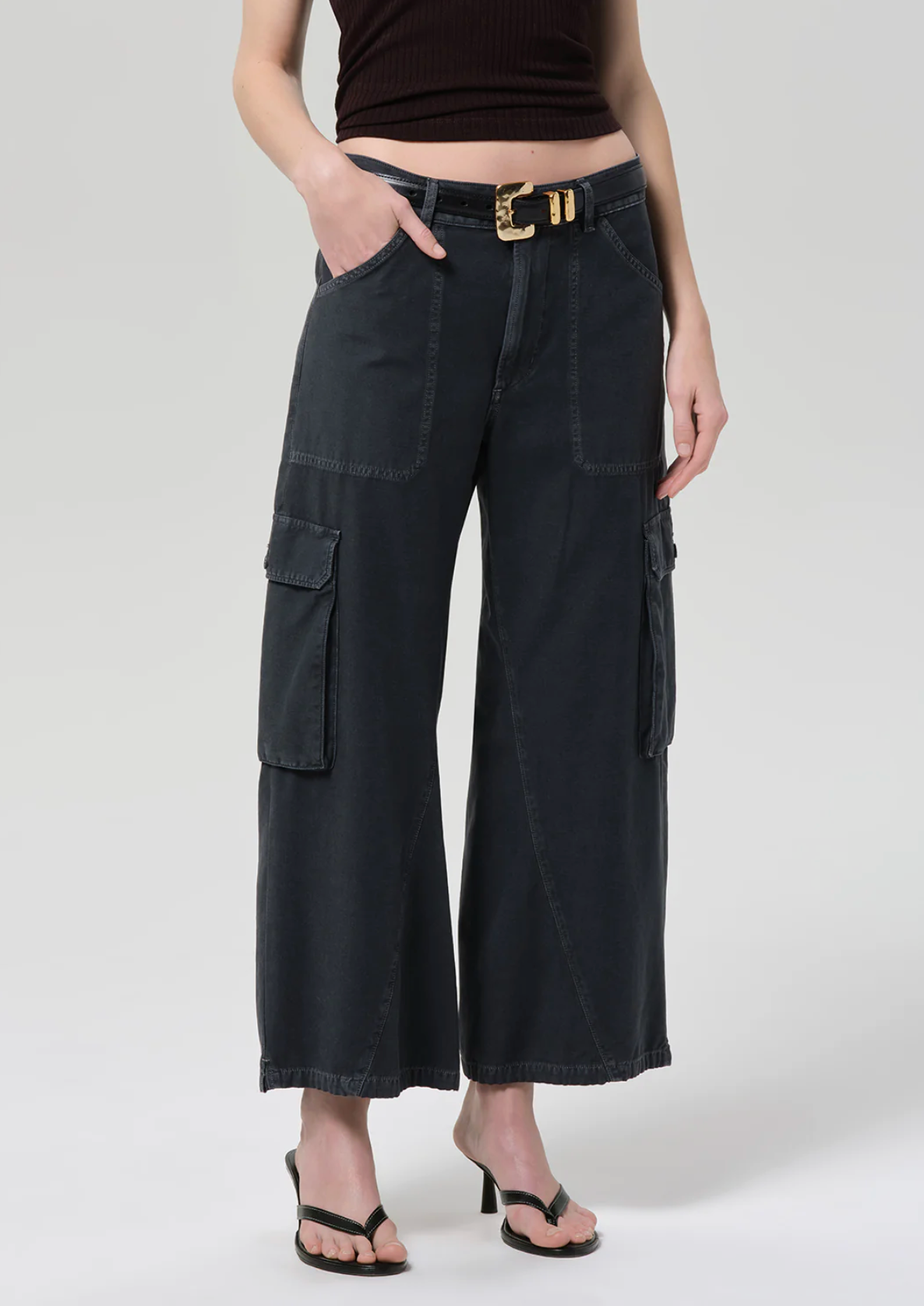 Citizens Of Humanity The Thassos Twisted Seam Utility Pant - Washed Black