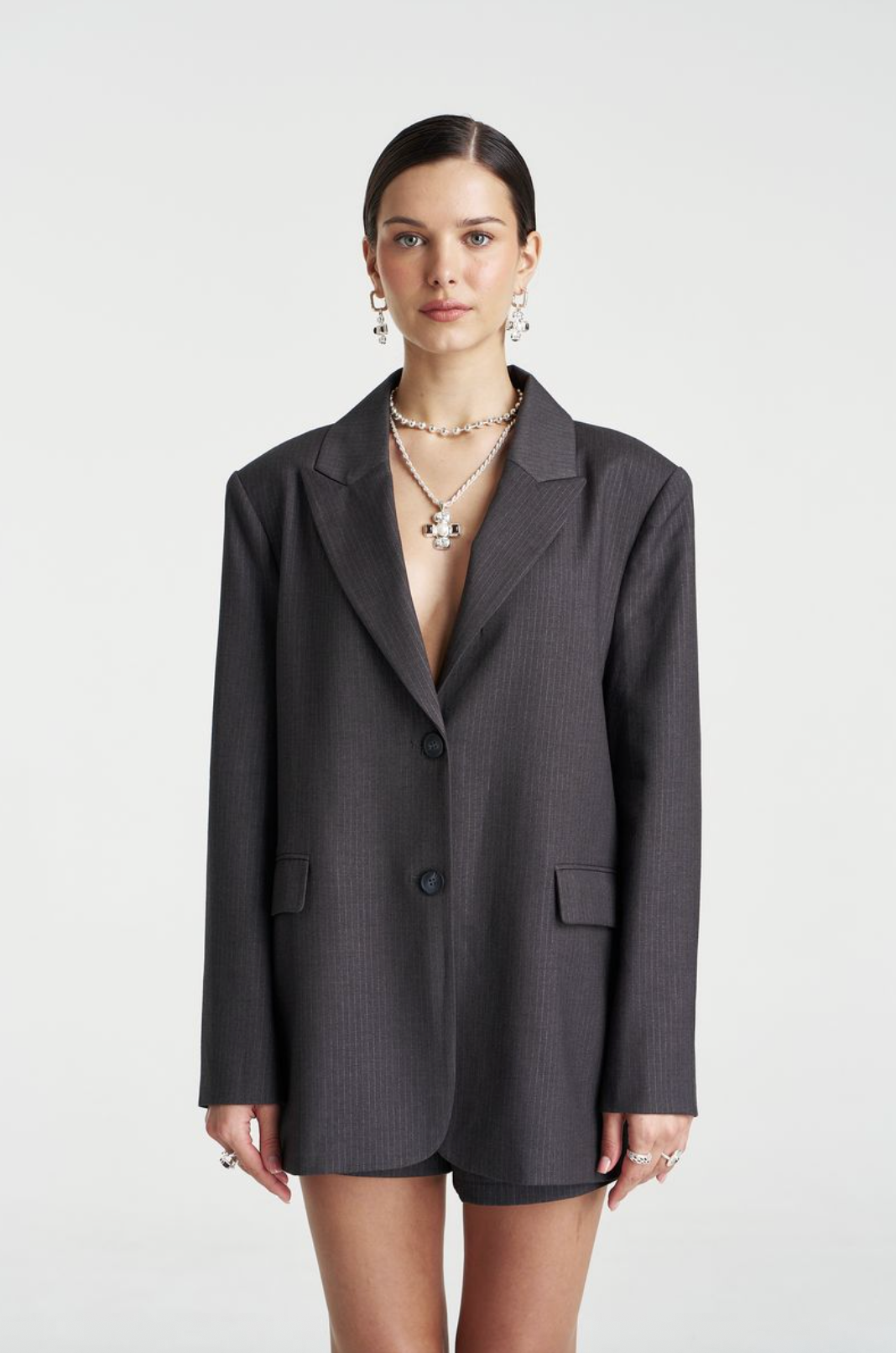 Summi Summi OS Blazer - Grey Glimmer