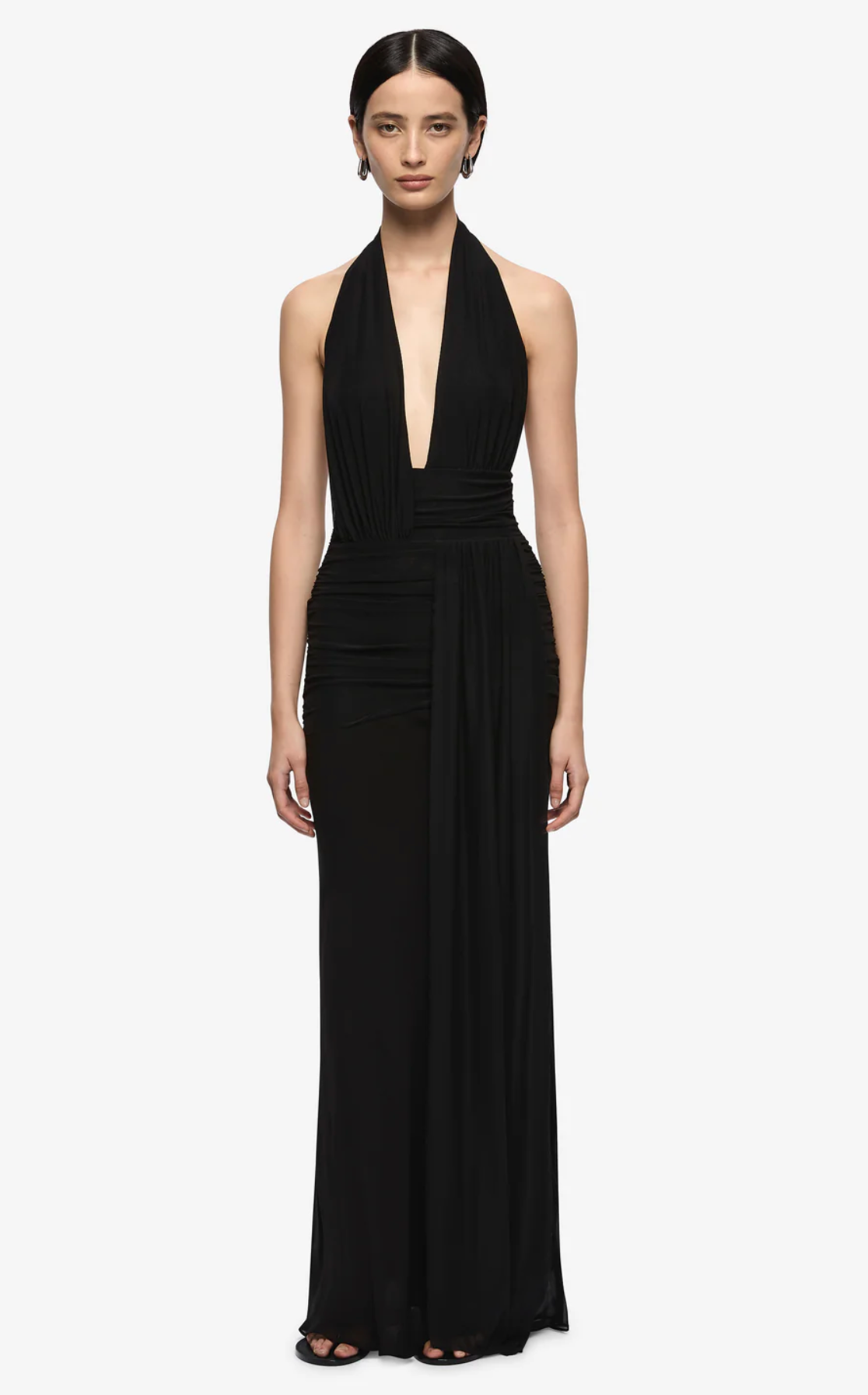 Bec and Bridge Cassis Drape Maxi Dress - Black