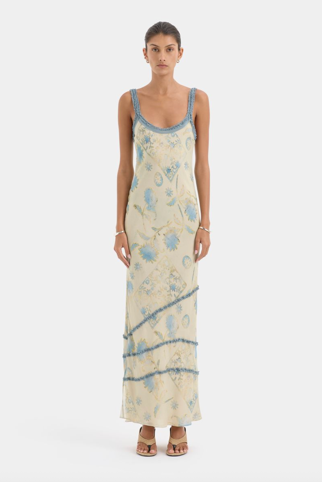 SIR. Cecile Ruffle Slip Dress - Eira Butter