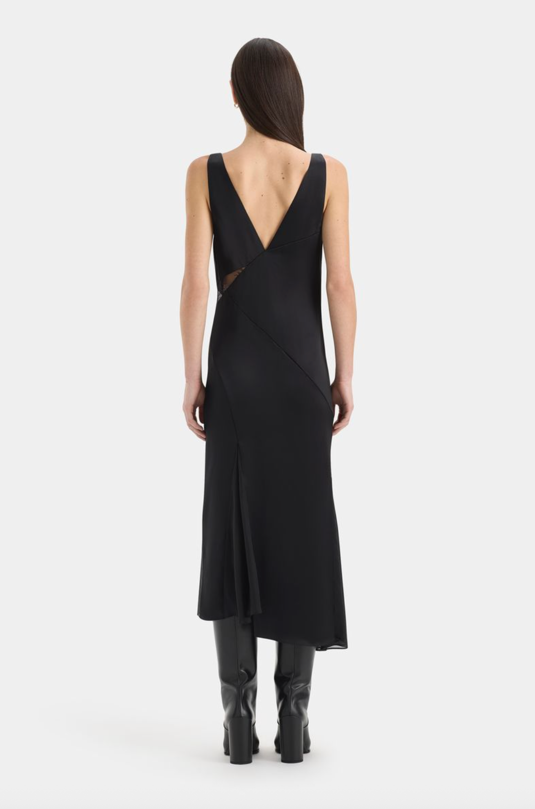 SIR. Ingrid Lace Midi dress - Black