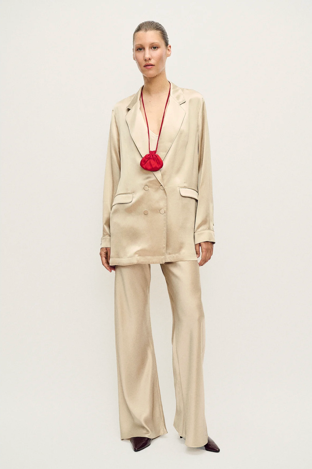 Silk Laundry Bias Cut Pant - Hazelnut