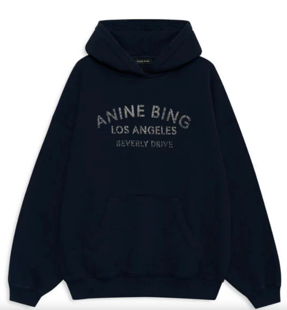 Anine Bing Harvey Sweatshirt Melrose Stencil - Navy