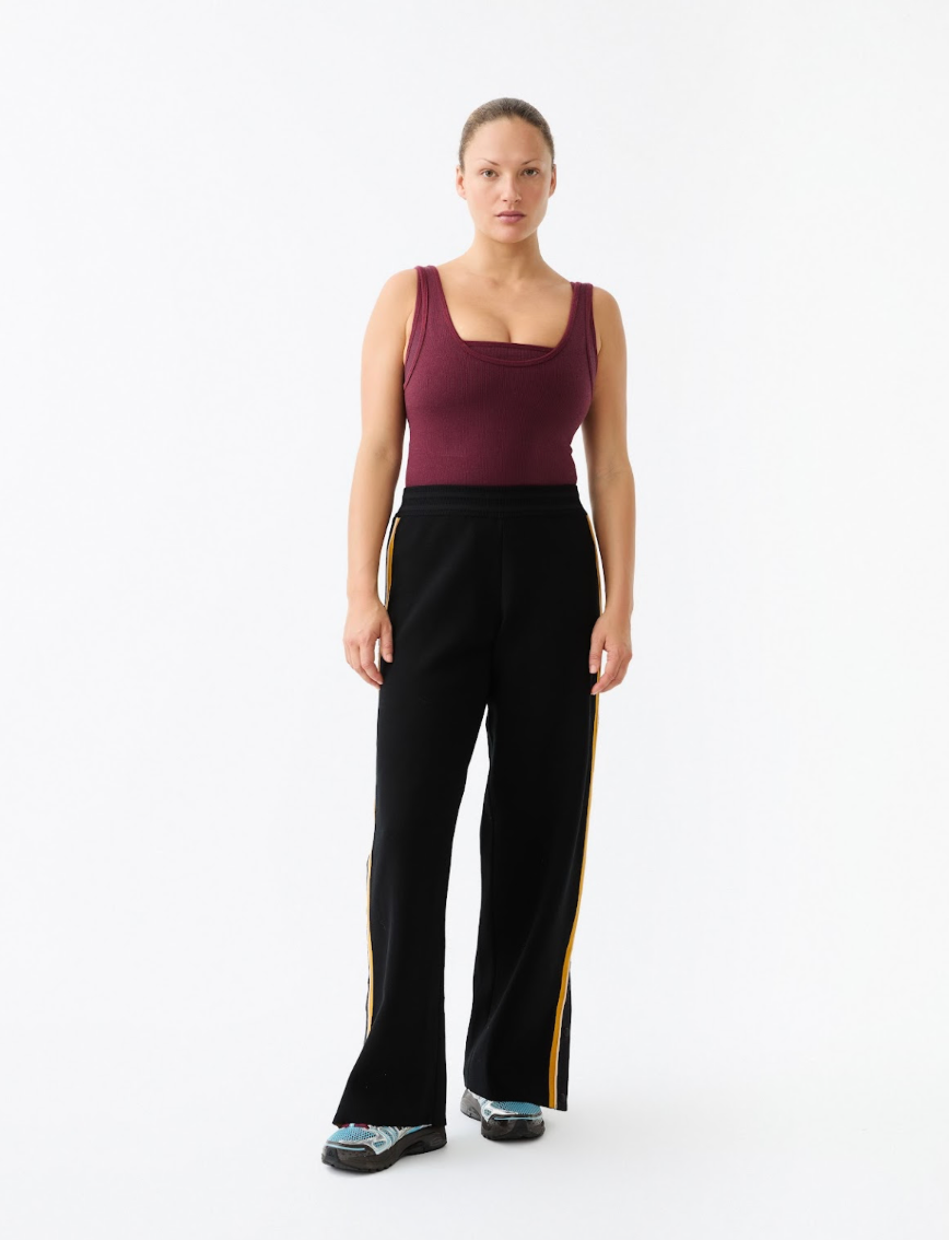Nagnata Organic Side Snap Track Pant - Black