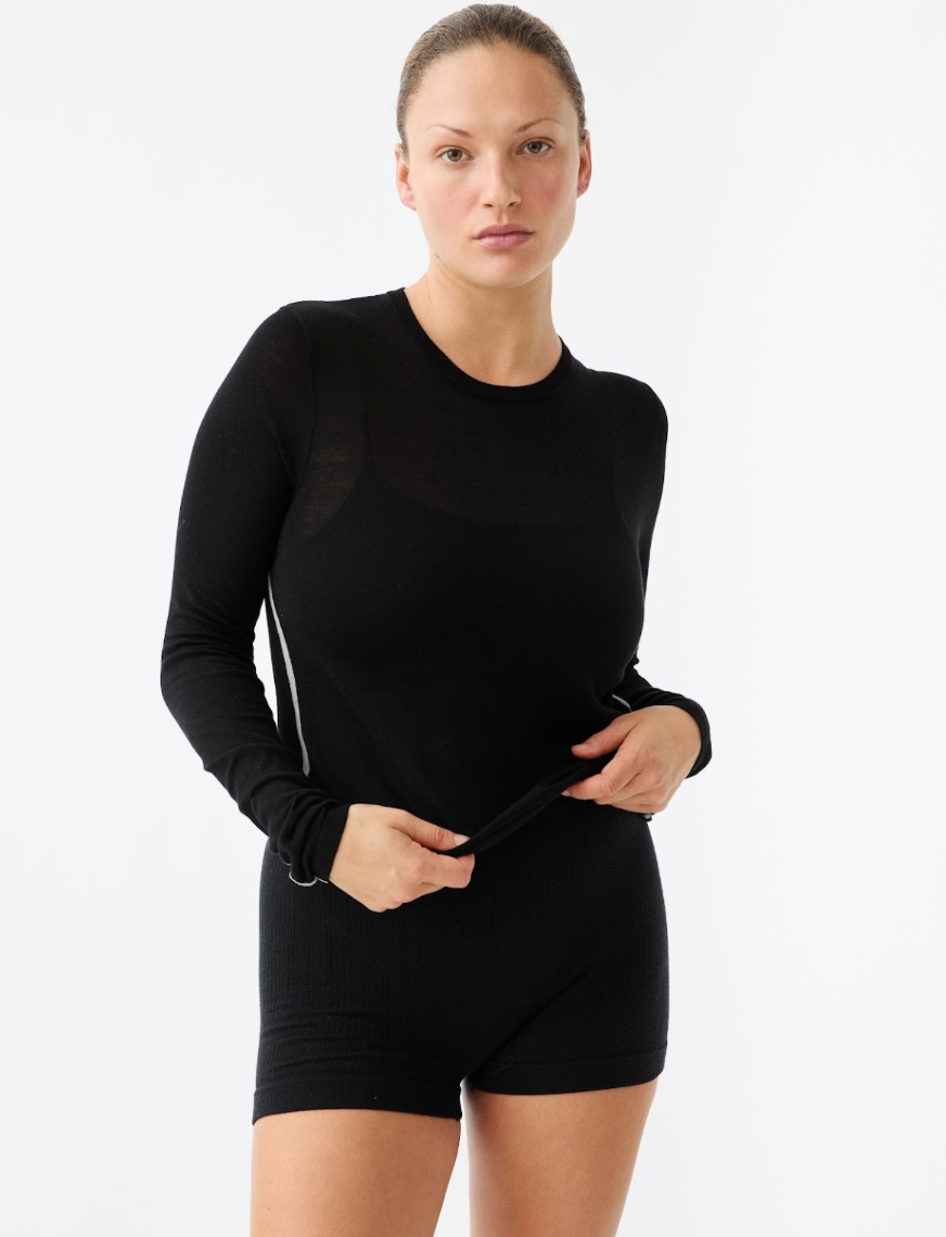 Nagnata Essentials Long Sleeve Top - Black