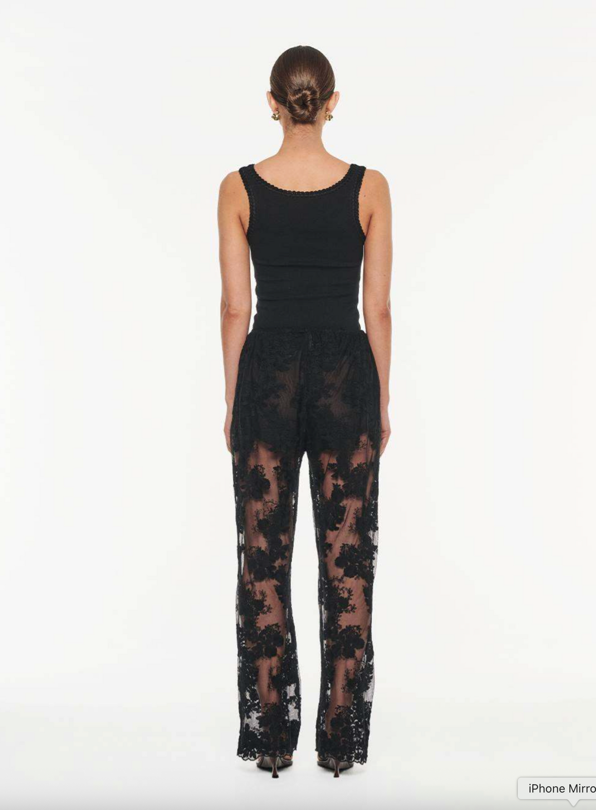 Kivari Jaxon Lace Pant - Black Lace