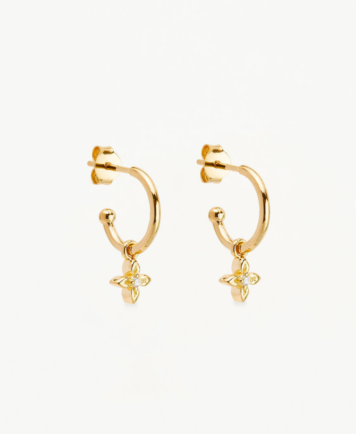 By Charlotte 18k Gold Vermeil Live in Light Hoop Earrings