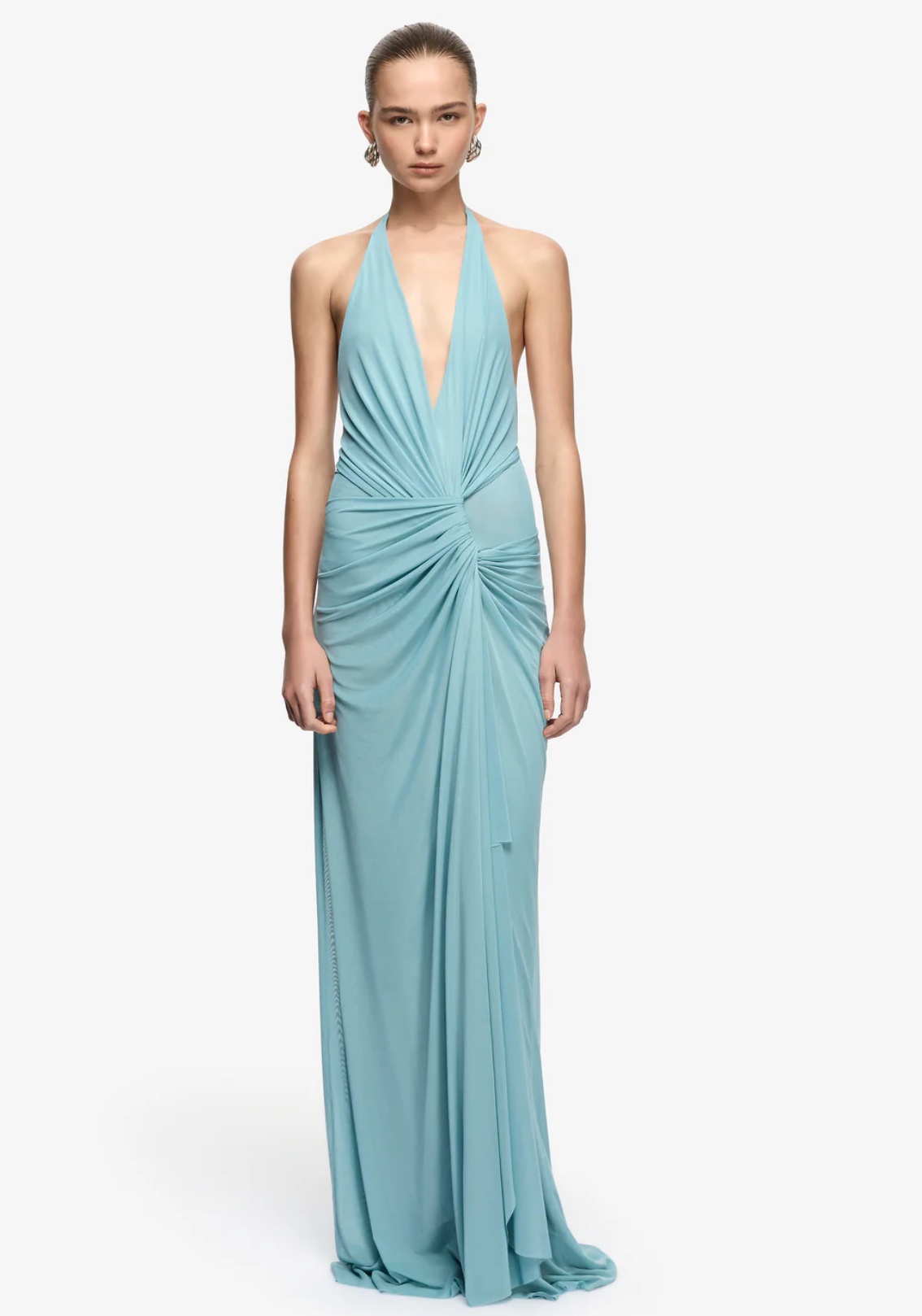Bec and Bridge Xanthi V neck Maxi Dress - Bermuda Blue