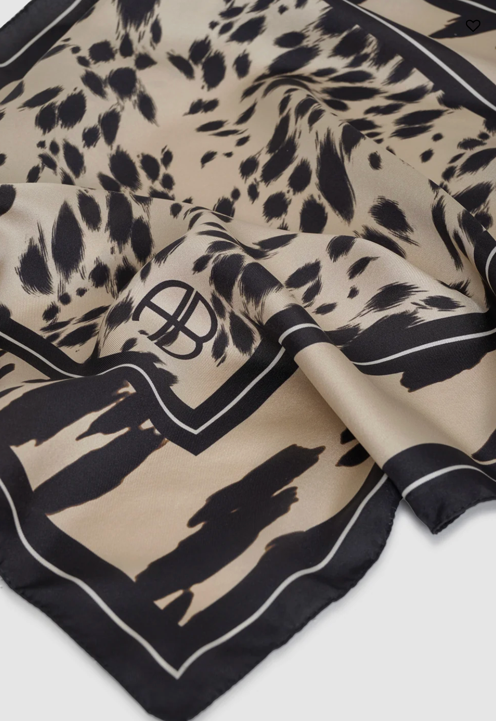 Anine Bing York Scarf Leopard - Pearl White