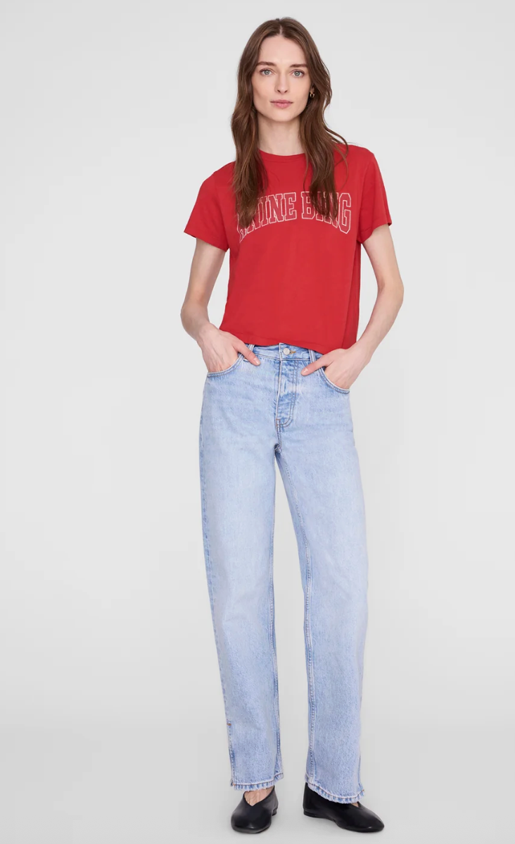 Anine Bing Shelley Tee - Tango Red