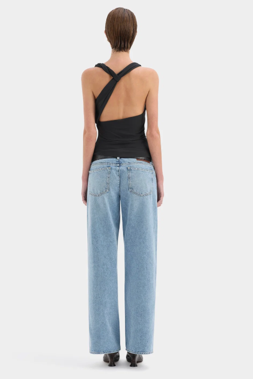 SIR. Olenna Twist Top - Charcoal