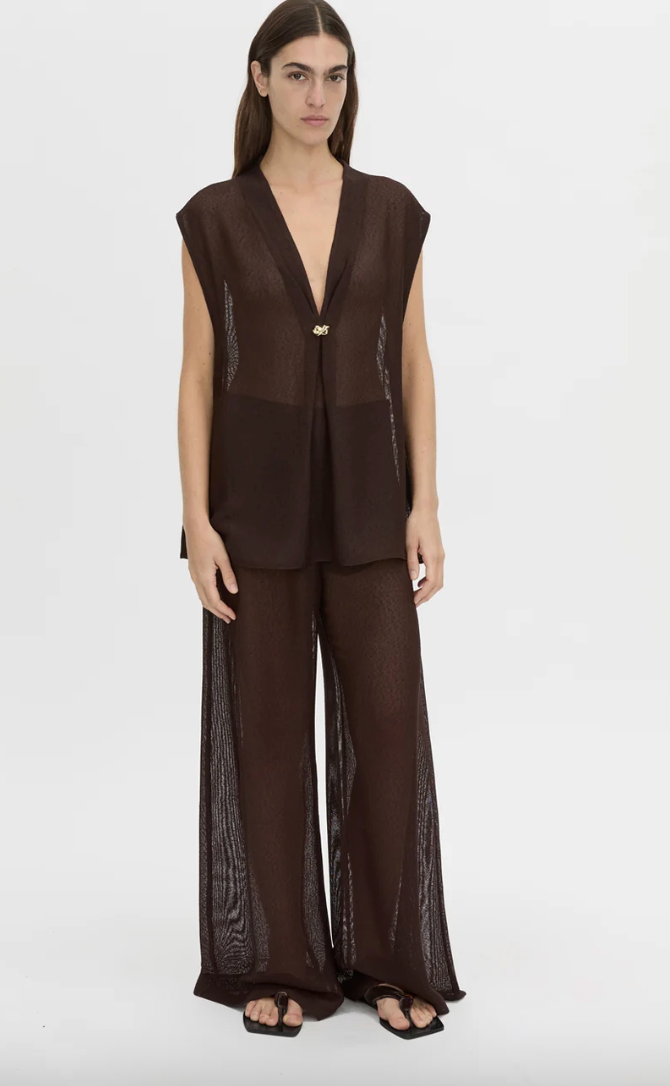 Camilla and Marc Tessara Top - Chocolate
