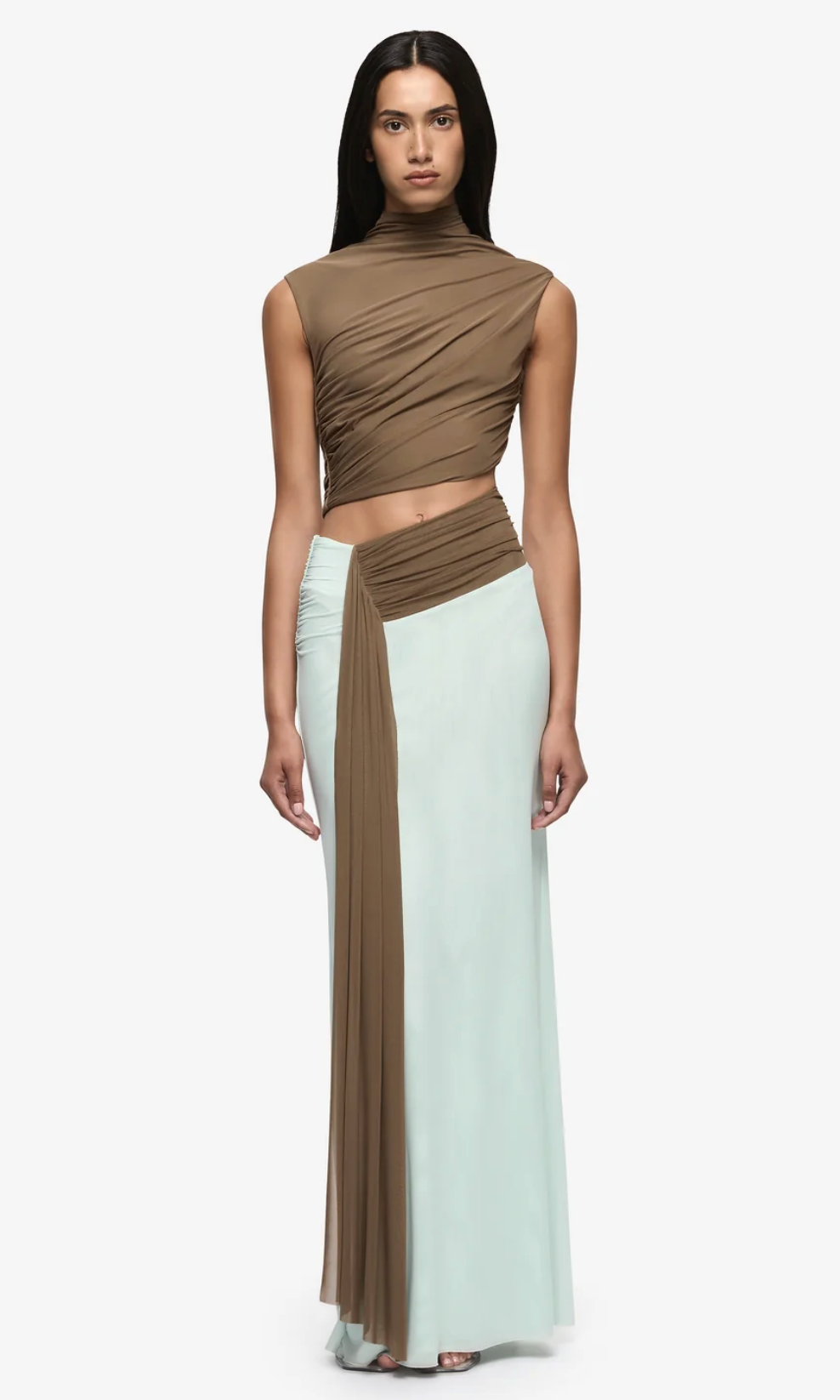 Bec and Bridge Conni Maxi Dress - Taupe/Spearmint