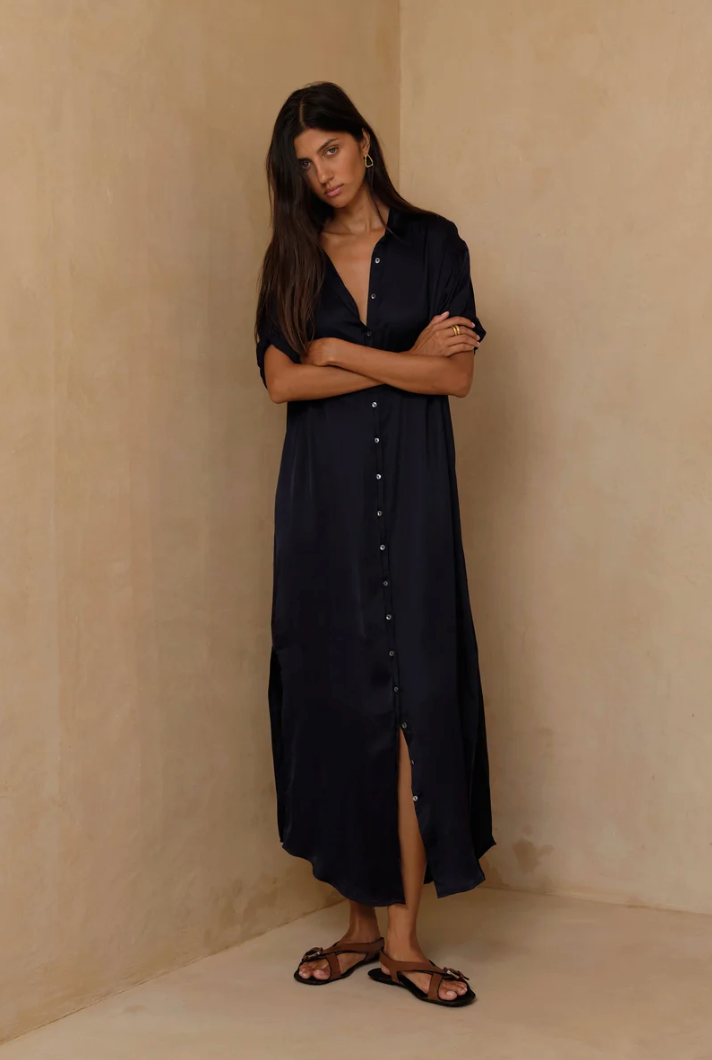 Lilya Hutton Dress - Navy