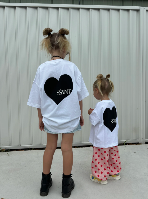 Ssaint Kids Heart Tee - Black