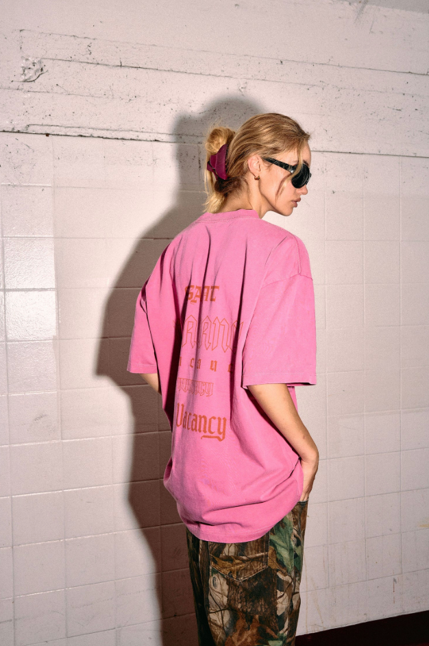 SSaint No Vacancy Tee - Acid Wash Pink