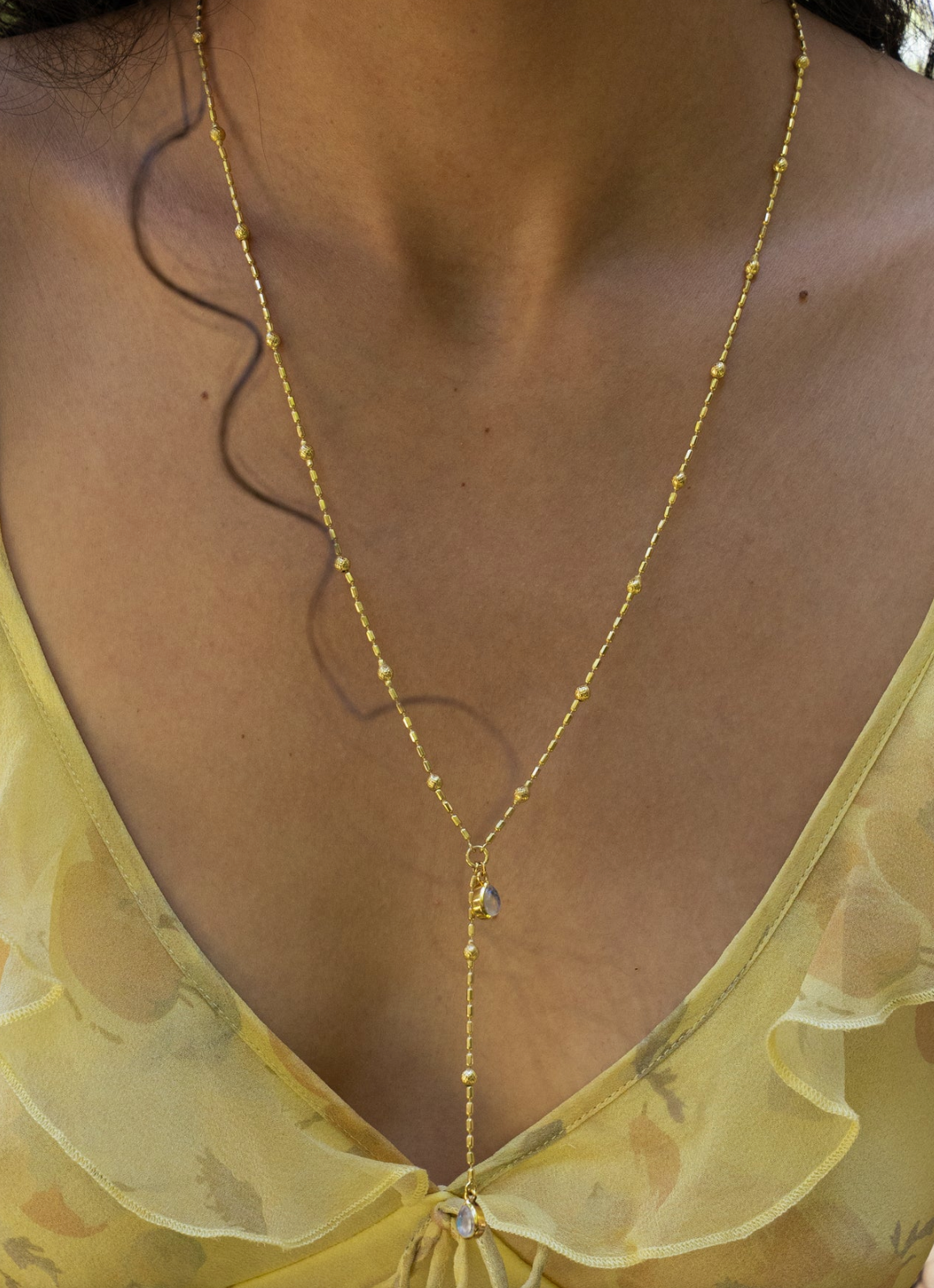 Mountain & Moon Skye Necklace - Gold