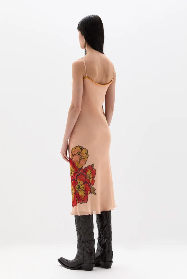 SIR. Estella Slip Midi Dress - Aliera Floral Blush