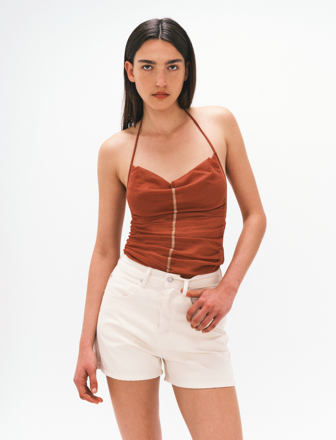 Nagnata Sienna Halter Top - Clay