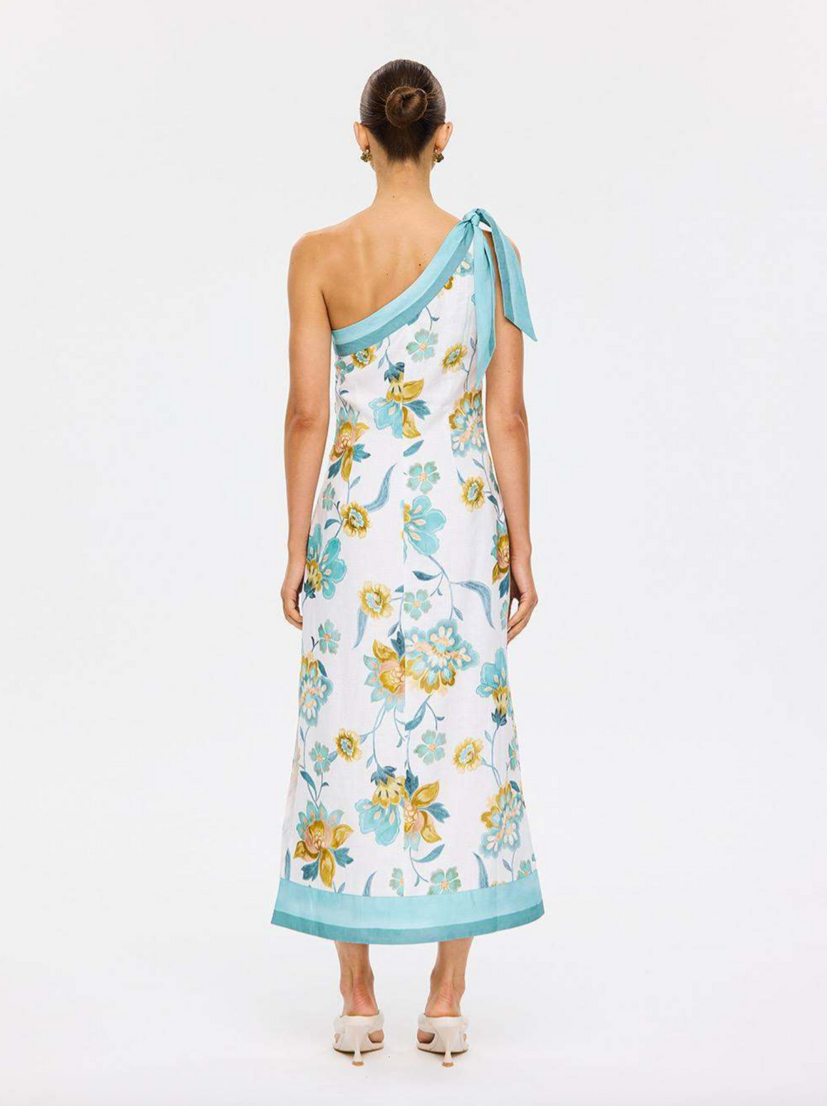 Kivari Solstice Midi Dress - Ivory Teal