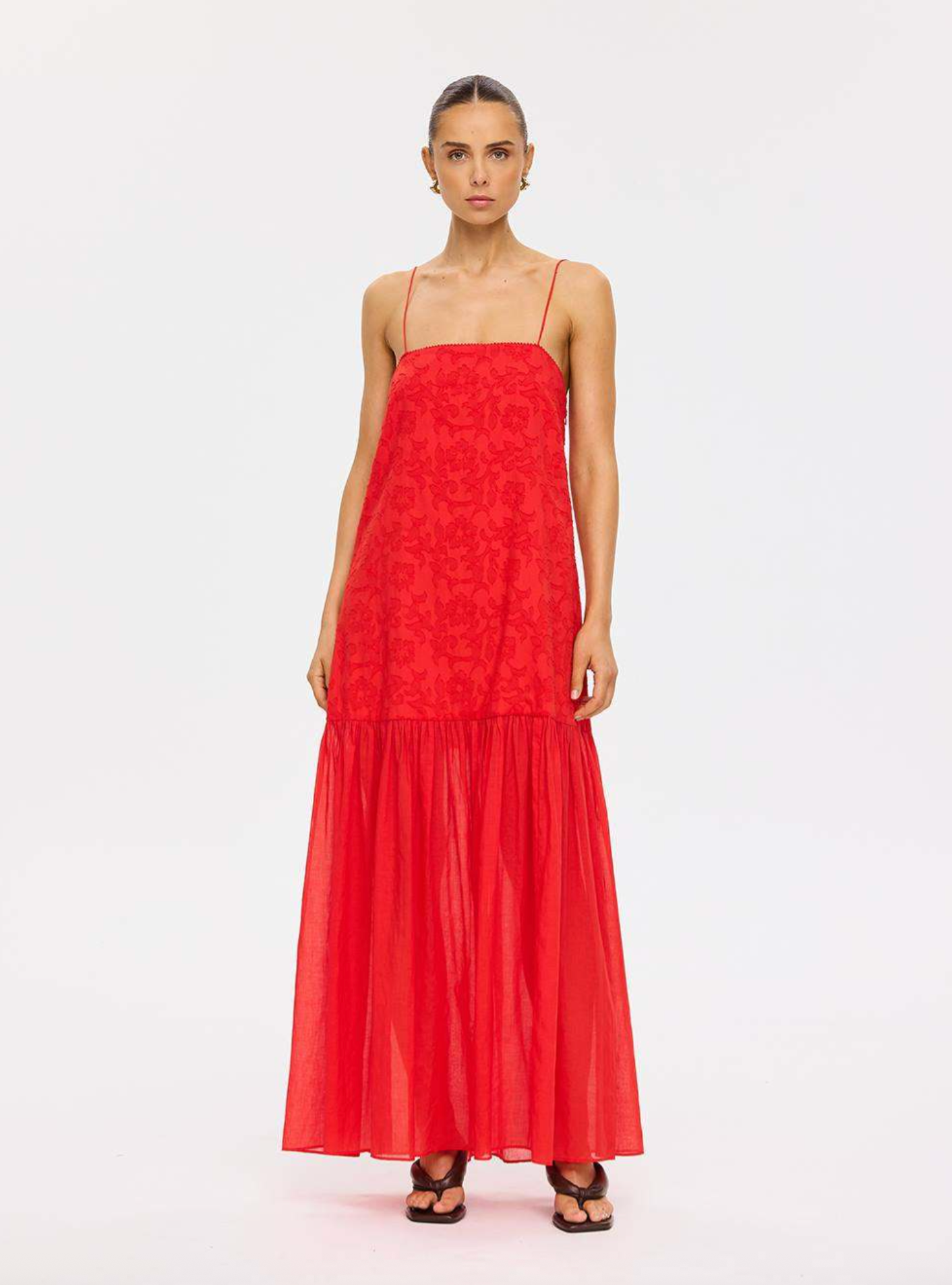 Kivari Ottavia Maxi Dress - Chilli Red