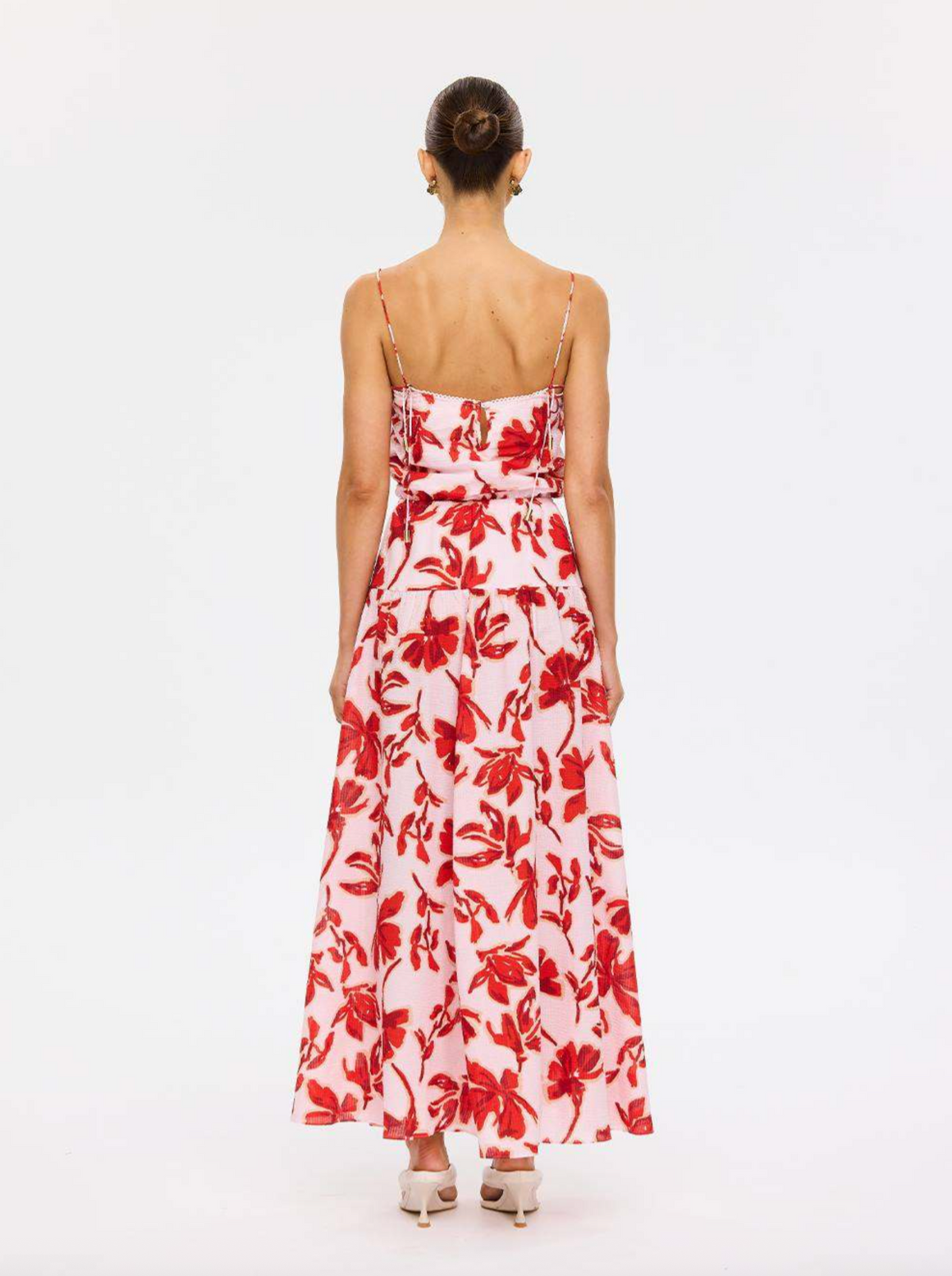 Kivari Rosalie Strappy Maxi Dress - Red
