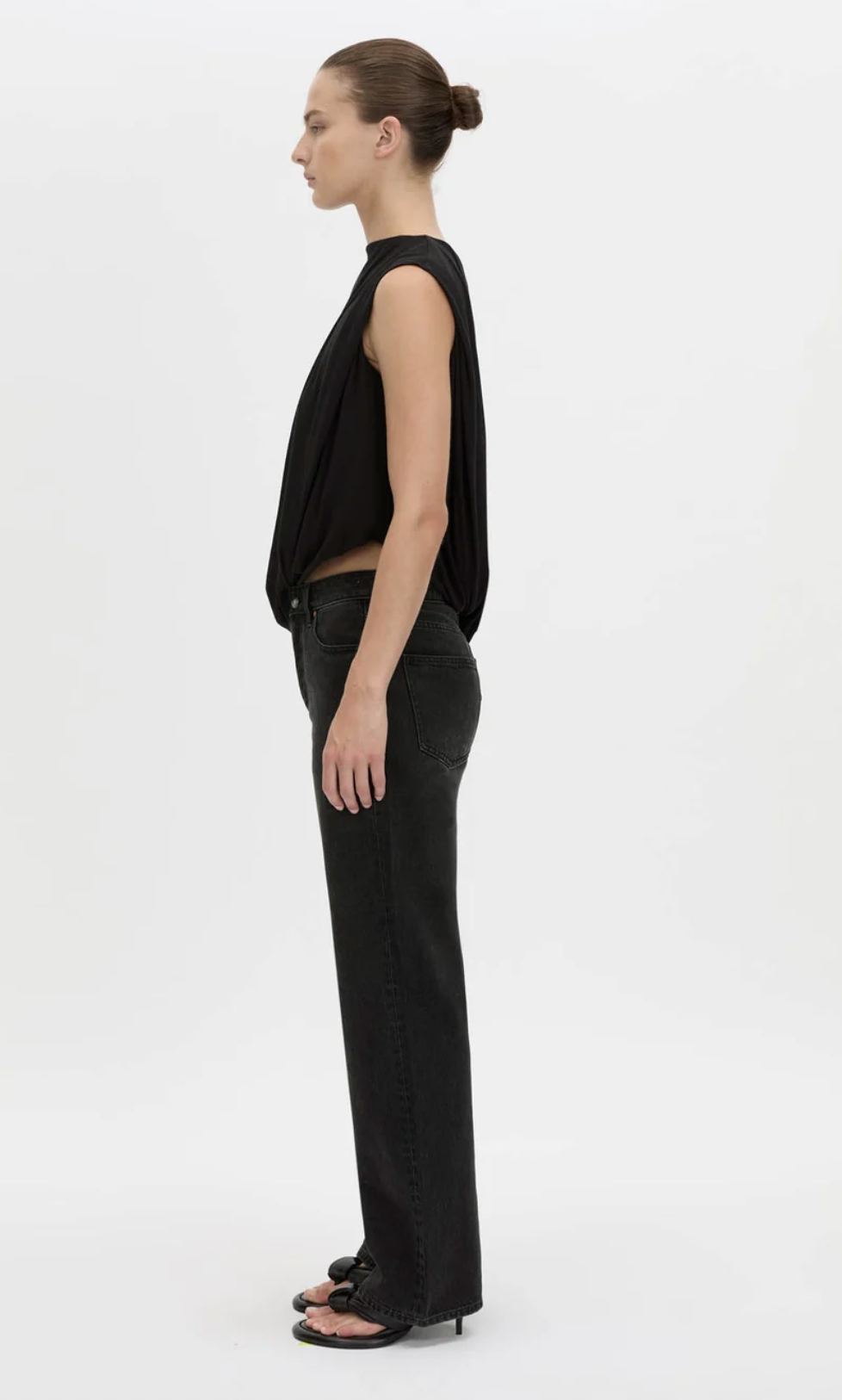 Camilla and Marc Siona Sleeveless Drape Top - Black