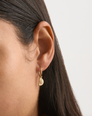 By Charlotte 18k Gold Vermeil Lotus Hoops