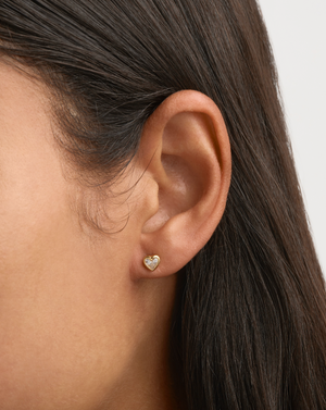 By Charlotte 18k Gold Vermeil Radiant Heart Stud Earrings