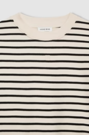 Anine Bing Dean Sweatshirt - Black Stripe French Terry