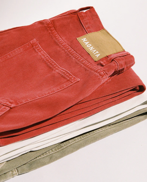 Nagnata Vegetable Dye Utility Jean - Ruby