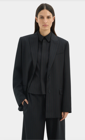 SIR. Sorrentino Blazer - Black & Red Pinstripe