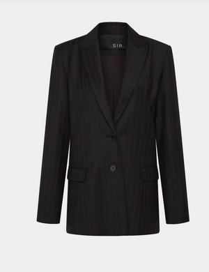 SIR. Sorrentino Blazer - Black & Red Pinstripe