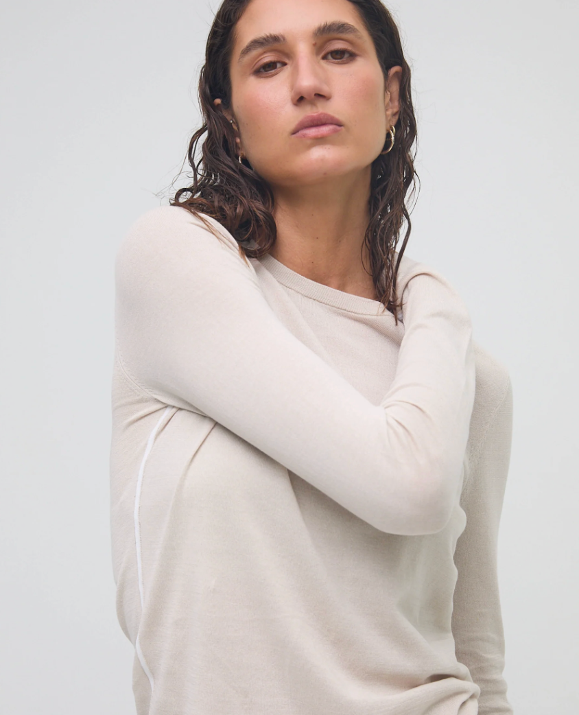 Nagnata Essentials Long Sleeve Top - Moonbeam