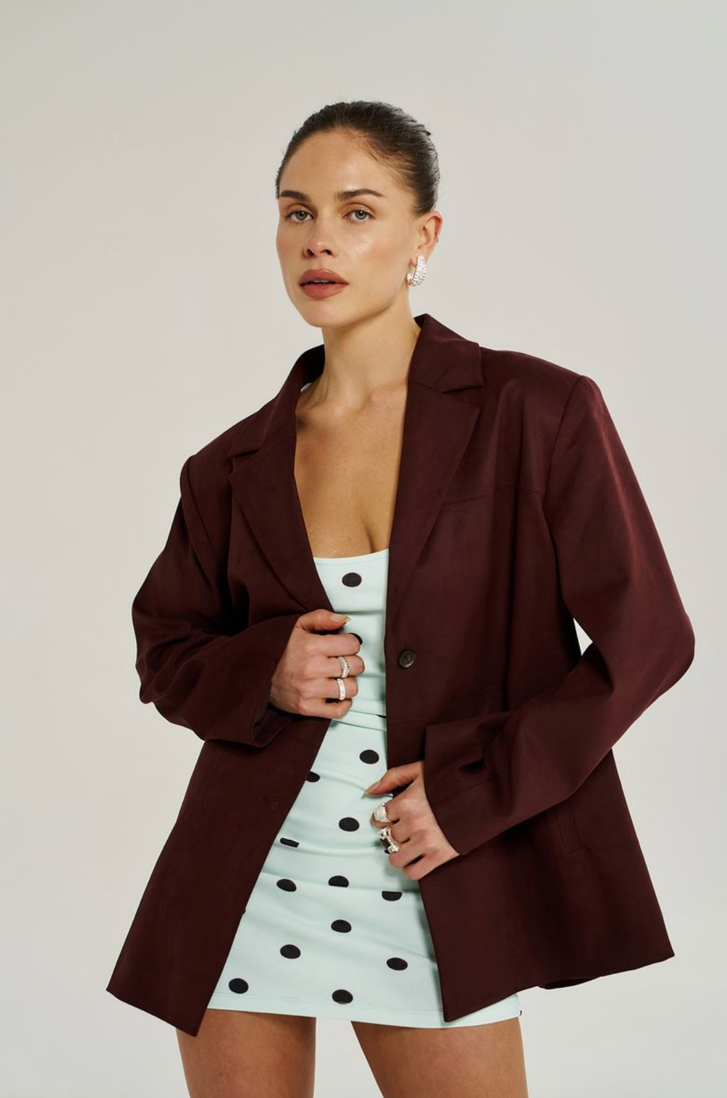 Summi Summi O/S Blazer - Chocolate