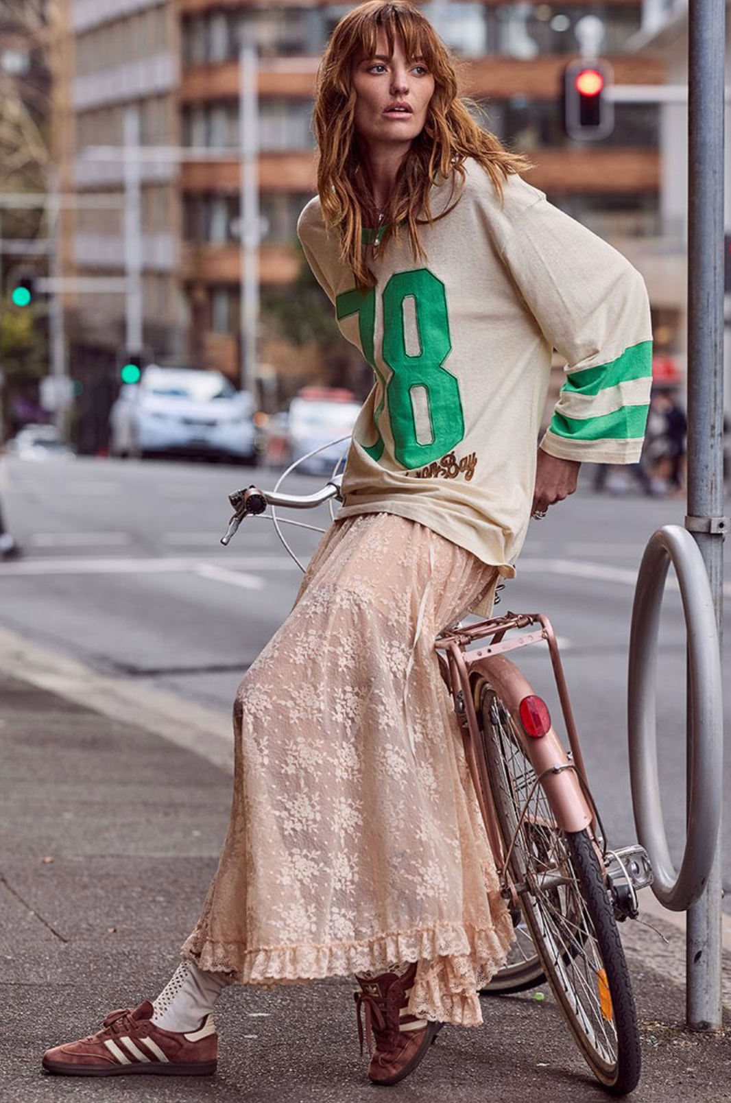 Spell Ladyrinth Lace Maxi Skirt - Peach Bliss