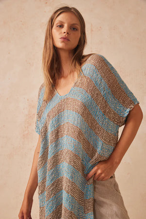 Estilo Emporio Solace Tunic - Lecce Blue Choc