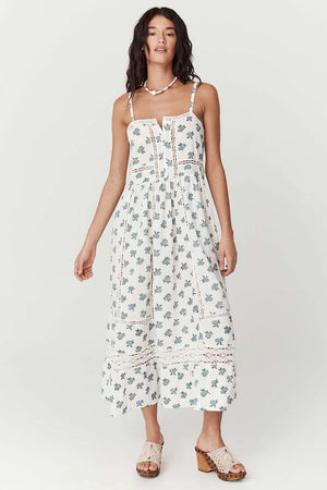 Spell Fable Block Printed Strappy Sundress