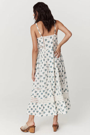 Spell Fable Block Printed Strappy Sundress