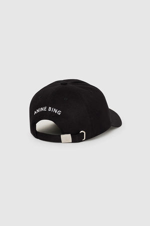 Anine Bing Jeremy Baseball Cap Letterman - Black