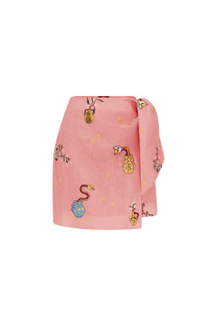 Alemais Alemais Timmy Embroidered Sarong Skirt