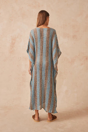 Estilo Emporio Saya Kaftan Dress - Lecce Blue Choc