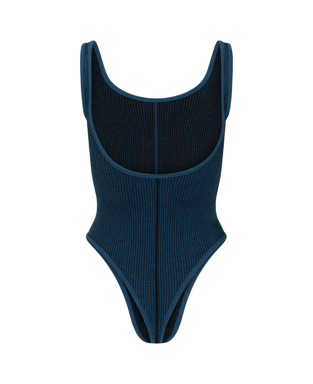 Nagnata Classic Wool Bodysuit - Ocean