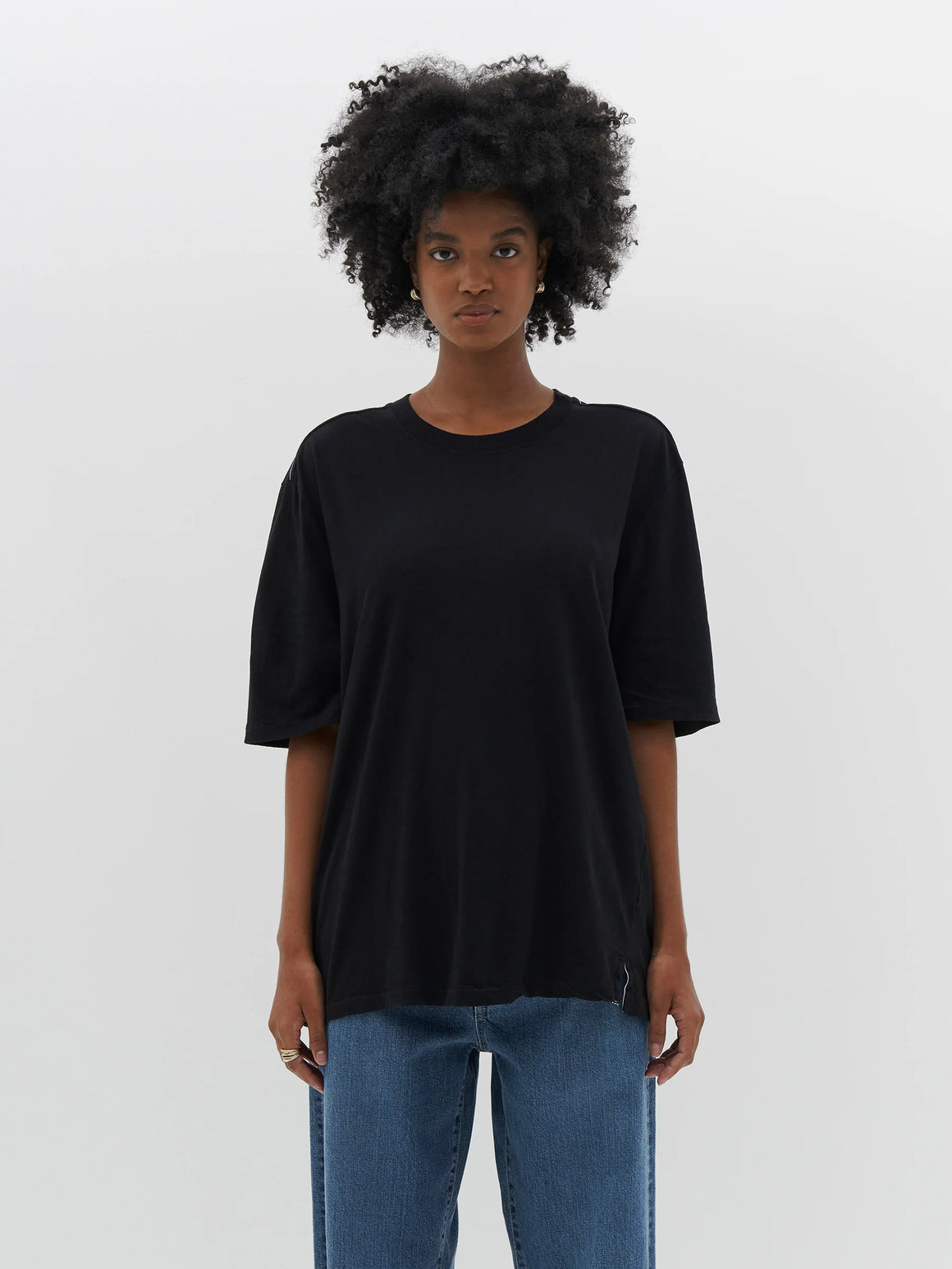 Bassike Slouch Bassike Short Sleeve T.shirt - Black