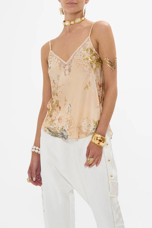 Camilla V Neck Bias Cami - Adorned In Antiquity