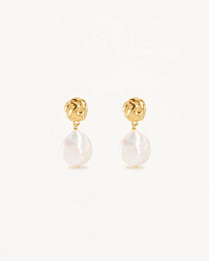 By Charlotte Endless Grace Pearl drop Earrings - 18k Gold Vermeil