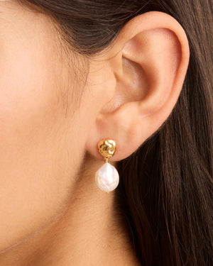 By Charlotte Endless Grace Pearl drop Earrings - 18k Gold Vermeil