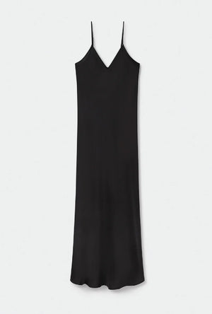 Silk Laundry 90's Slip Dress -Black