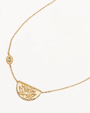 By Charlotte Eye Of Peace Lotus Necklace