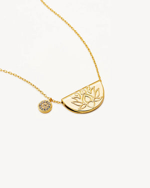 By Charlotte Lucky Lotus Necklace - 18k Gold Vermeil